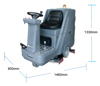 D8PRO Ultra Ride On Floor Scrubber Dryer για εργασία σε μεγάλες βιομηχανικές περιοχές. 1